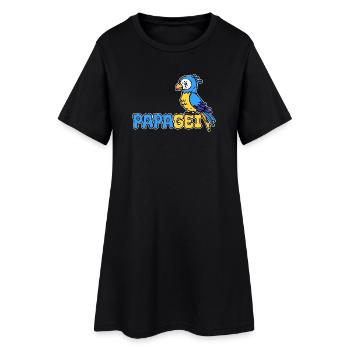 Papagei Spruch Tierliebhaber Haustier Vogel Zoo - Frauen T-Shirt-Kleid - Schwarz - Vorne