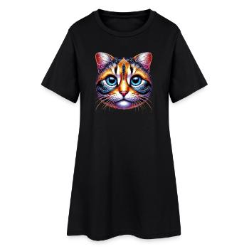 Chat - Robe T-shirt Femme - noir - Devant