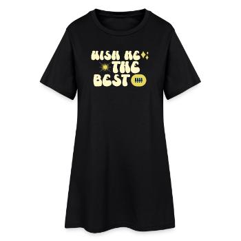 Wish me the best - Robe T-shirt Femme - noir - Devant