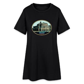 Semperoper of Dresden: Elegance in Illustration - Women’s T-Shirt Dress - black - Front