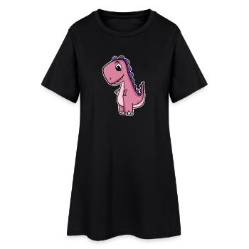 Dino Dinosaure - Robe T-shirt Femme - noir - Devant
