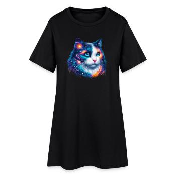 Chat - Robe T-shirt Femme - noir - Devant