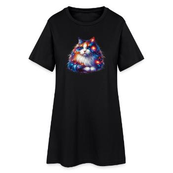 Chat - Robe T-shirt Femme - noir - Devant