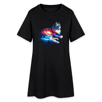 Chat - Robe T-shirt Femme - noir - Devant