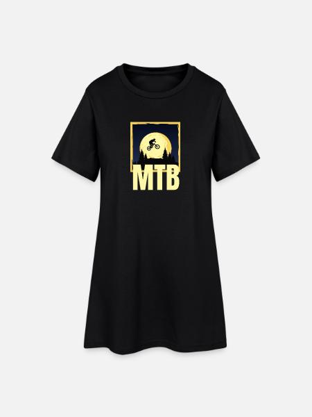 Mountainbike - Frauen T-Shirt-Kleid - Schwarz