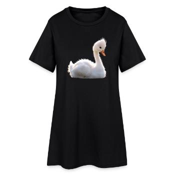 Cygne muet Cygne Oie Canard Cygne Cygne blanc - Robe T-shirt Femme - noir - Devant