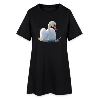 Cygne muet Cygne Oie Canard Cygne Cygne blanc - Robe T-shirt Femme - noir - Devant