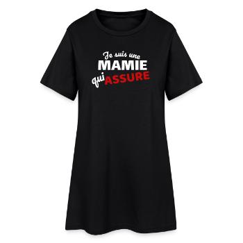 Ich bin eine Oma, die dafür sorgt, dass - Frauen T-Shirt-Kleid - Schwarz - Vorne