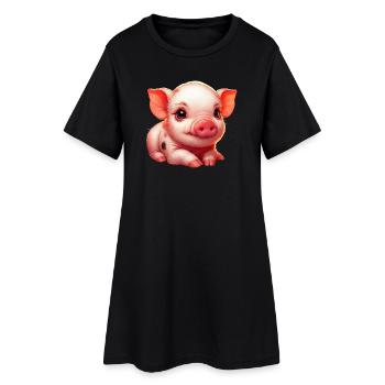 Porcelet porcelet - Robe T-shirt Femme - noir - Devant