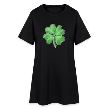 Design vibrant de trèfle à quatre feuilles - Robe T-shirt Femme - noir - Devant