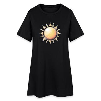 Rayonnant Sunburst Nature Design - Robe T-shirt Femme - noir - Devant