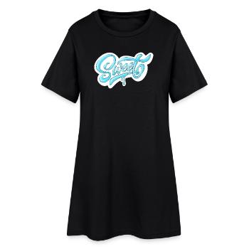 Conception de script doux et froid - Robe T-shirt Femme - noir - Devant
