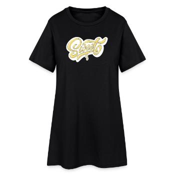 Conception de typographie Sweet Script - Robe T-shirt Femme - noir - Devant
