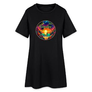 Camagüey Cuba paradise sun design - Women’s T-Shirt Dress - black - Front