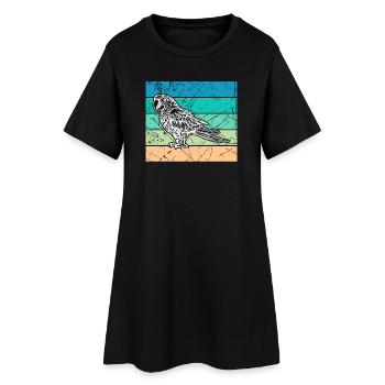 Oiseau, Jungle, Jungle, Perroquet, Zoo, Amoureux Des Animaux - Robe T-shirt Femme - noir - Devant