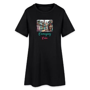 Design de vacances à Camagüey à Cuba - Robe T-shirt Femme - noir - Devant