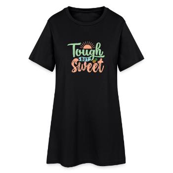 Dur et doux - Robe T-shirt Femme - noir - Devant
