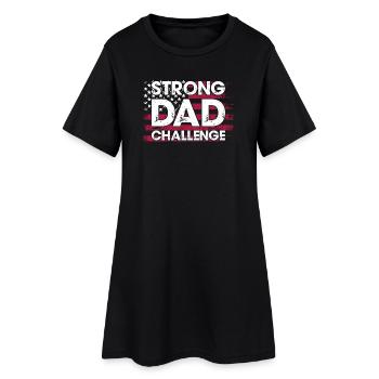 Défi de papa fort - Robe T-shirt Femme - noir - Devant