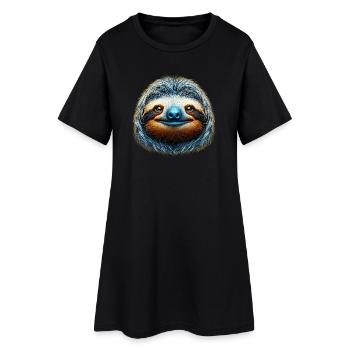 Paresse - Robe T-shirt Femme - noir - Devant