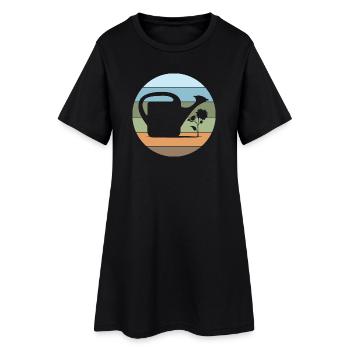 Arrosoir Jardinier Jardin Amour Fleurs Plantes - Robe T-shirt Femme - noir - Devant