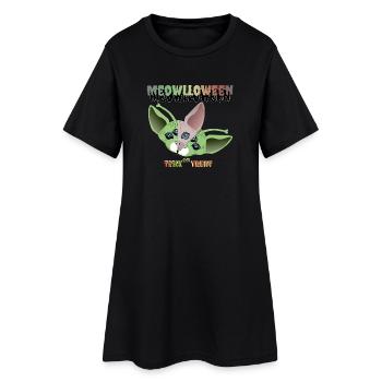 Masque extraterrestre chat sphinx - Robe T-shirt Femme - noir - Devant