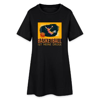 Basketball ist meine Droge - Frauen T-Shirt-Kleid - Schwarz - Vorne