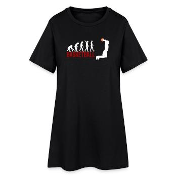 Evolution Basketball - Frauen T-Shirt-Kleid - Schwarz - Vorne
