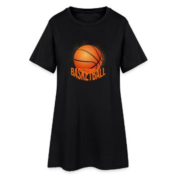 Basketball - Frauen T-Shirt-Kleid - Schwarz - Vorne