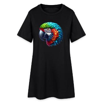 Perroquet - Robe T-shirt Femme - noir - Devant
