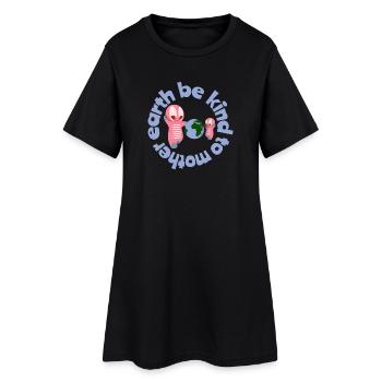 Cute kawaii figures - Women’s T-Shirt Dress - black - Front