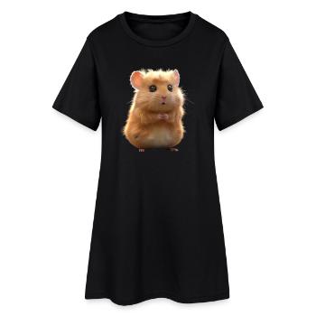 Hamster, Rongeur, Hamster doré, Hamster européen, Hamster - Robe T-shirt Femme - noir - Devant