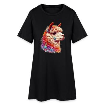 Alpaga - Robe T-shirt Femme - noir - Devant