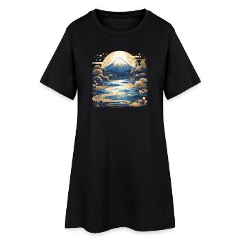 Mont Fuji - Robe T-shirt Femme - noir - Devant