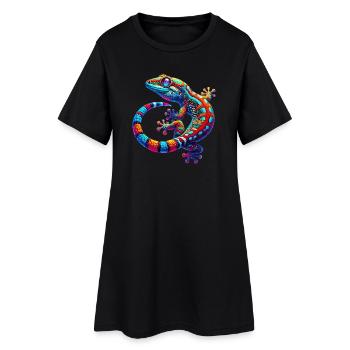 Gecko - Robe T-shirt Femme - noir - Devant
