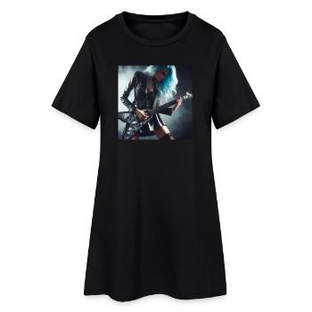 Metallers à la guitare - Robe T-shirt Femme - noir - Devant
