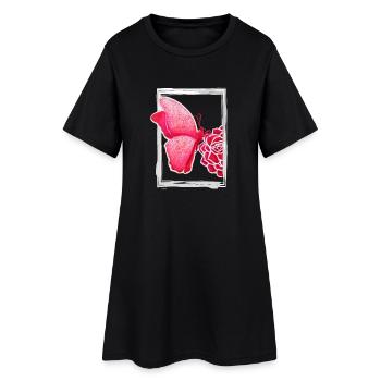 Rosenschmetterling - Sonja Ariel von Staden - Frauen T-Shirt-Kleid - Schwarz - Vorne