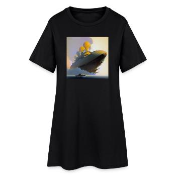 Ship 03 - Women’s T-Shirt Dress - black - Front
