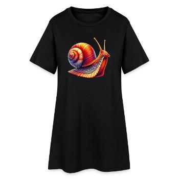 Escargot - Robe T-shirt Femme - noir - Devant