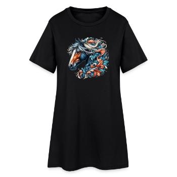 Cheval - Robe T-shirt Femme - noir - Devant
