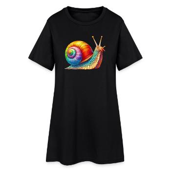 Escargot - Robe T-shirt Femme - noir - Devant