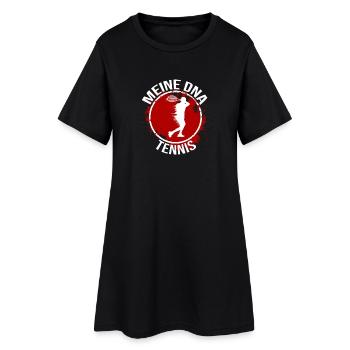 Mein DNA - Tennis - Frauen T-Shirt-Kleid - Schwarz - Vorne