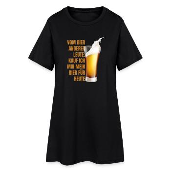 De la bière de quelqu’un d’autre, j’achète ma chemise de bière aujourd’hui - Robe T-shirt Femme - noir - Devant