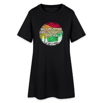 Bûcheron Woodland bois déclaration bois arbre de menuiserie - Robe T-shirt Femme - noir - Devant