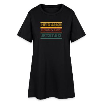 Heid Amoi Moang Amoi Jetztad - Aujourd’hui, demain maintenant - Robe T-shirt Femme - noir - Devant