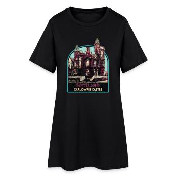 Illustration Carlowrie Castle, Schottland - Frauen T-Shirt-Kleid - Schwarz - Vorne