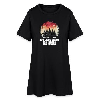 Forestier arbre forestier déclaration menuiserie bûcheron - Robe T-shirt Femme - noir - Devant