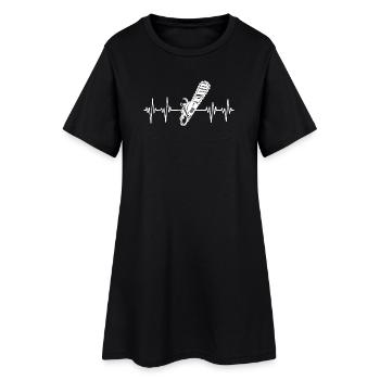 Scie, Bûcheron, Menuiserie, Forestier, Tronçonneuse - Robe T-shirt Femme - noir - Devant