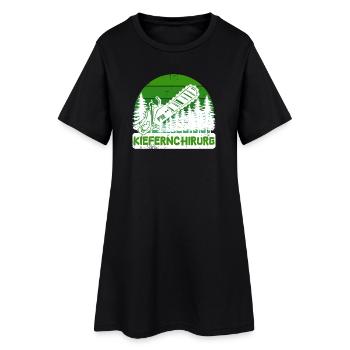 Bûcheron arbre tronçonneuse déclaration boiserie - Robe T-shirt Femme - noir - Devant