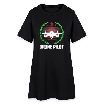 Pilote de drone - Robe T-shirt Femme - noir - Devant