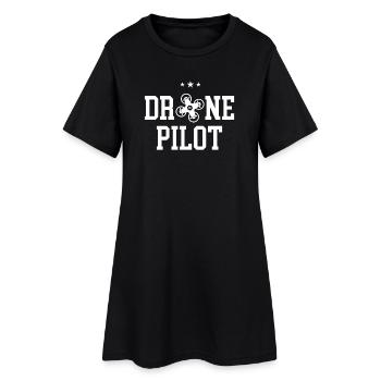 Pilote de drone - Robe T-shirt Femme - noir - Devant